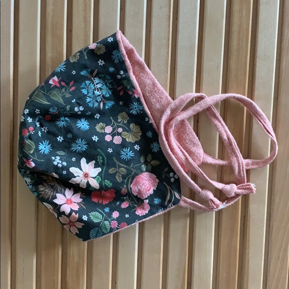 Wee vintage floral bonnet